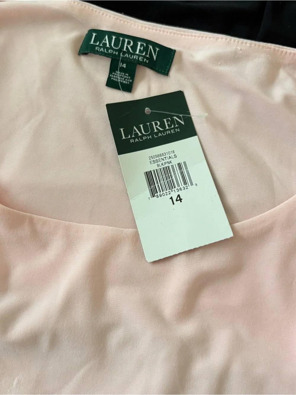 Lauren by Ralph Lauren Elegant Two-Tone Pink and Black Ruched Women’s Dress- 14 - Picture 7 of 8